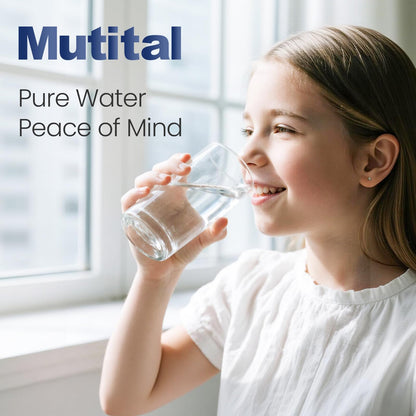 Mutital 6 Pack Water Filters Compatible with Brita Pitchers, BPA-Free, US Standard, Fits Water Pitchers and Dispensers, Reduces Copper, Cadmium and Mercury Impurities, 50 Gallons