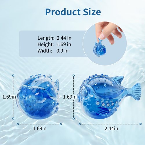 Humidifier Cleaning Fish - Humidifier Tank Cleaner Demineralization Cartridge | Prevents Hard Water Build-Up, Odor & Scale | Universal Fit for Most Humidifiers & Fish Tanks (12-Pack)