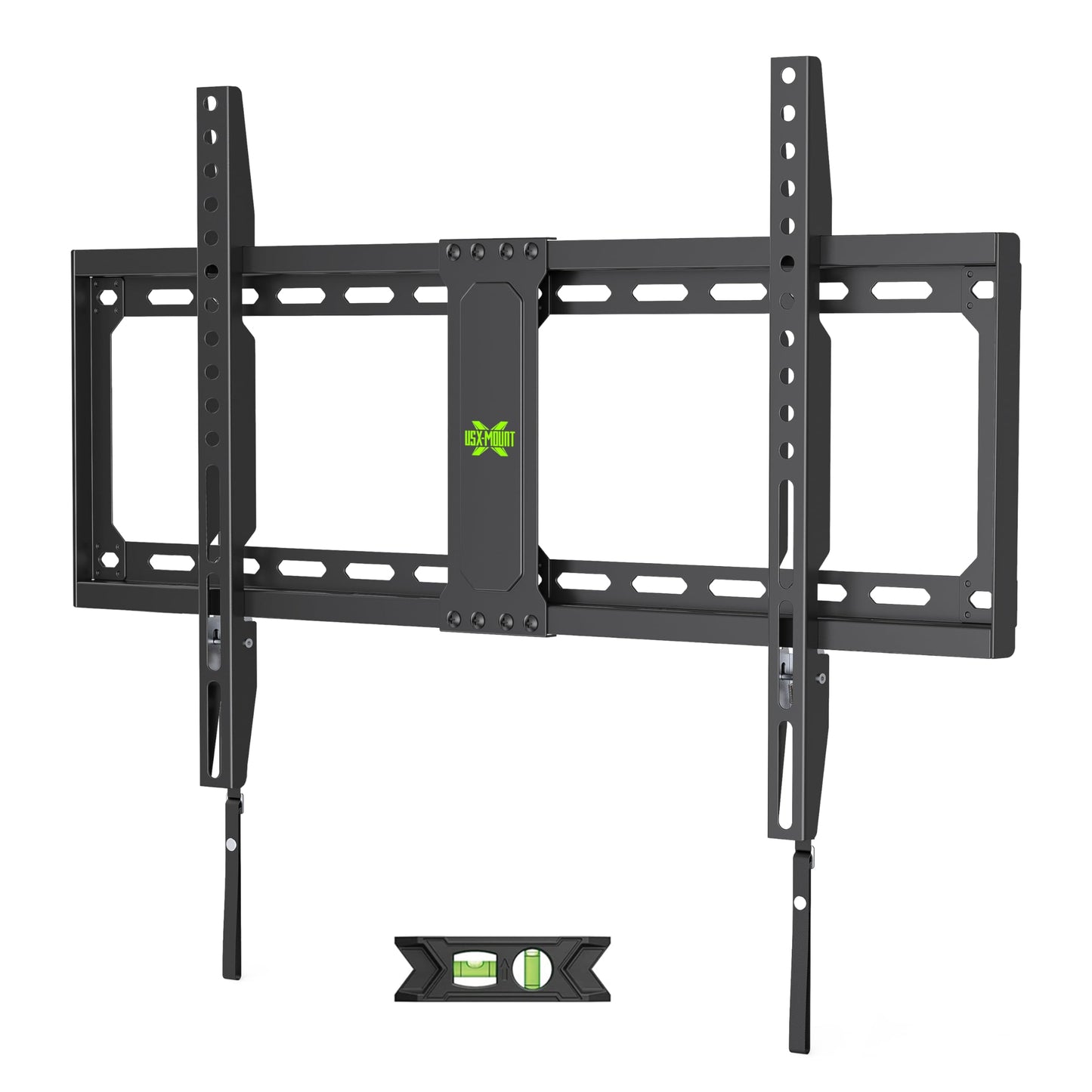 USX MOUNT Fixed TV Wall Mount,Low Profile TV Mount for Most 37-86 Inch Flat Screen Televisions,Max VESA 600x400mm Wall Mount Bracket Holds up to 132 lbs,Fits 16"/18"/24" Wood Studs,Quick Release Lock