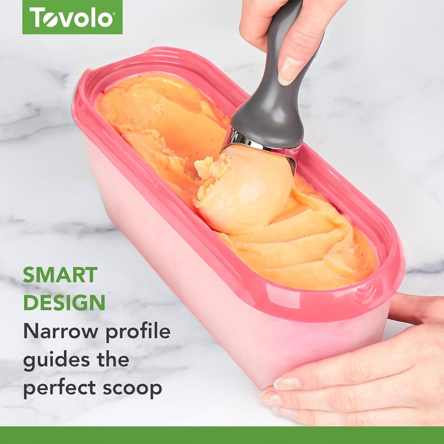 Tovolo Ice Cream Container - 1.5 Quart Flamingo Pink Tub | BPA-Free, Insulated & Reusable