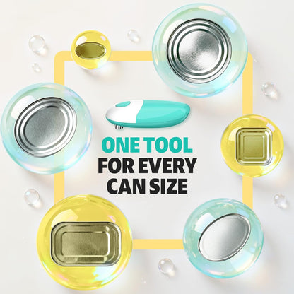 One Touch Electric Can Opener - Automatic Hands-Free Kitchen Gadget for Seniors | Smooth Edge, Battery Operated