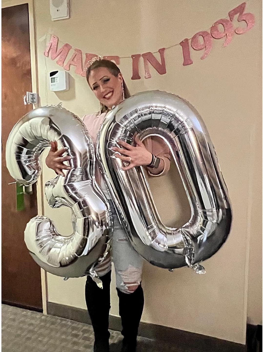 Silver Number 30 Balloon - 40 Inch 30th Birthday Decoration for Kids & Adults | Perfect Party Supplies