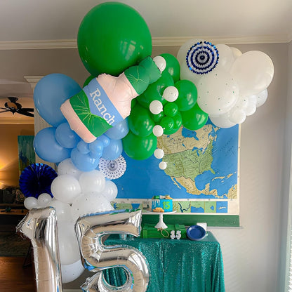 Voircoloria 12-Inch Green Latex Balloons - 110pcs for Graduation, Wedding, Birthday & More