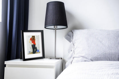 RPJC 11x14 inch Picture Frame Made of Solid Wood and High Definition Glass Display Pictures 8x10 with Mat or 11x14 Without Mat for Table Top Display and Wall Mounting Photo Frame with Stand Black