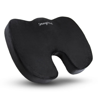 SnugPad -Upgraded Memory Foam Seat Cushion, for Sciatica, Back, Hip, and Tailbone Pain Relief, Firm Comfortable, Support for Office Chair, Wheelchair,Car. Nonslip Orthopedic Memory Foam Coccyx Cushion