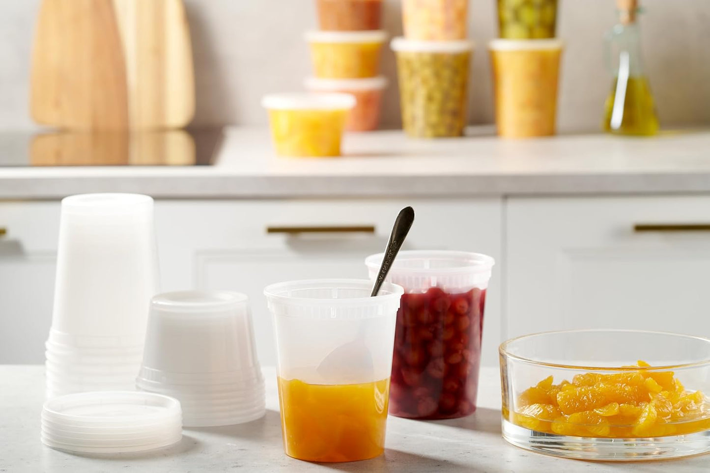 Skiennix 48 Pack Plastic Deli Containers - Clear, BPA-Free, Leakproof Meal Prep Storage | 16 & 32 oz