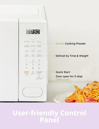 COMFEE Retro Microwave - 11 Power Levels, Fast Multi-Stage Cooking, 700W | Kitchen Timer & Child Lock