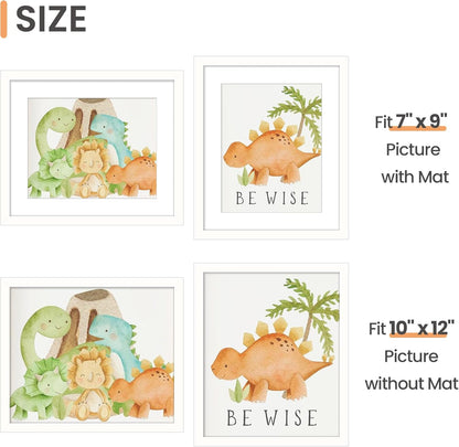 Upsimples 10x12 Picture Frame - Versatile Wall Hanging for 7x9 Photos with Mat or 10x12 Without - White, 1 Pack
