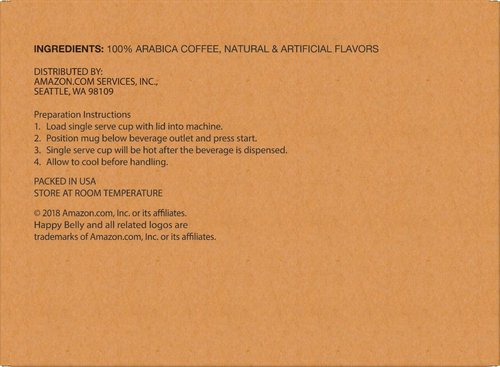 Amazon Brand - Happy Belly Light Roast Coffee Pods, French Vanilla Flavored, Compatible with Keurig 2.0 K-Cup Brewers, 100 Count