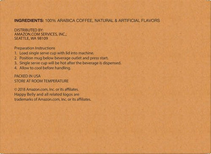 Amazon Brand - Happy Belly Light Roast Coffee Pods, French Vanilla Flavored, Compatible with Keurig 2.0 K-Cup Brewers, 100 Count