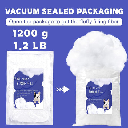 BUTUZE Polyfill Stuffing - 2.6lb Fiberfill for Crafts & Home Decor Projects | Resilient Polyester Fiber