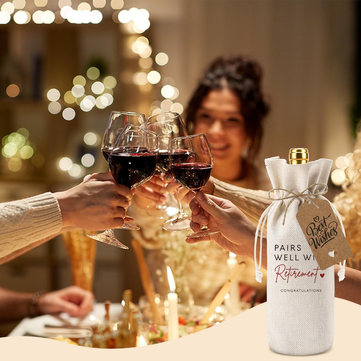 XFW 1Pcs Retirement Wine Bag Retirement Gifts for Women Men Pairs Well With Retirement Wine Bag Farewell Gifts for Coworkers Going Away Gift for Friends Boss