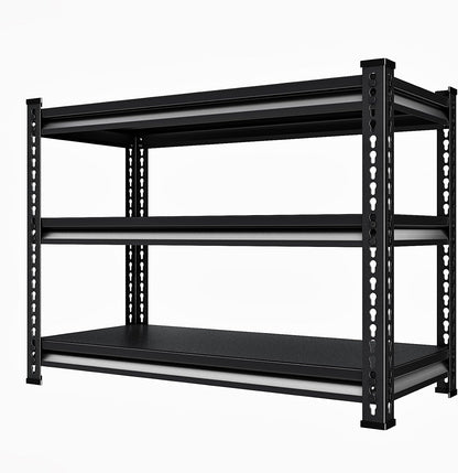 **Skiennix Heavy-Duty Metal Storage Garage Shelving - 1,200 Lbs Capacity, 3-Tier Adjustable Rack, Black 40" W x 16" D x 36" H**