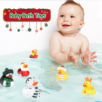 Rubber Duck Advent Calendar - 24 Days Countdown Christmas Decor | Fun Bath Toys for Kids