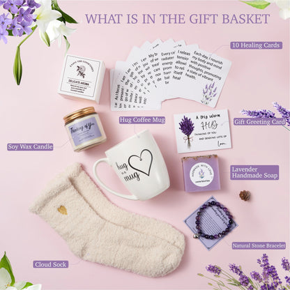 Thinking of You Gift Baskets for Women, Get Well Soon Gifts for Women, Encouragement Gift Surgery Recovery Gifts, Comfort Gift Care Pacakge for Women, Relaxing Gifts, Self Care Package