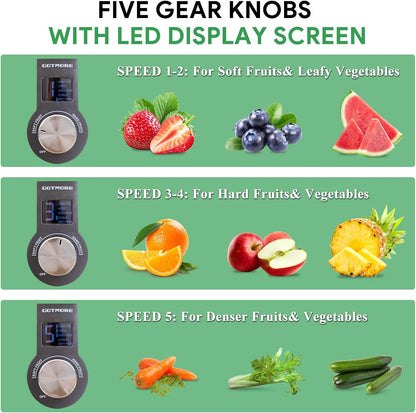 Skiennix Juicer Machine - 3 in 1 Blender & Grinder Combo with 1300W Power | 5 Speeds, LCD Screen, Easy to Clean