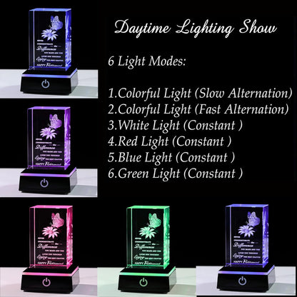 Skiennix 3D Crystal Retirement Gift - Unique Farewell Keepsake for Coworkers & Bosses | Perfect for Nurses & Teachers