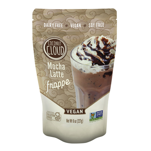 Coconut Cloud: Mocha Frappe Frozen Blended Iced Coffee Latte Mix | Instant: Add Ice + Favorite (Nut) Milk, Blend & Enjoy | Natural, Delicious, Creamy Coffee & Chocolate (Dairy Free, Gluten Free, Vegan), 6 Servings