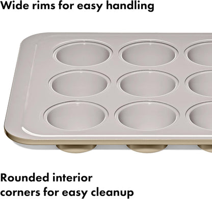 OXO Good Grips 12-Cup Muffin Pan - Non-Stick Pro Ceramic Coated Bakeware for Perfect Biscuits