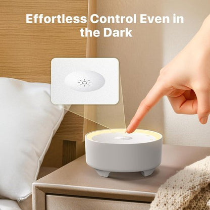 Kipcush White Noise Machine - 20 Soothing Sounds for Sleep | Dimmable Night Light & Timer