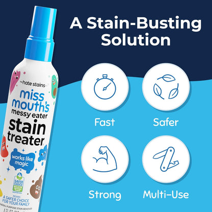 Miss Mouth's Messy Eater Stain Treater Spray - 4oz Stain Remover for Newborns & Babies | Effortlessly Removes Food, Grease & Coffee Stains