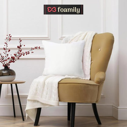 Foamily Throw Pillow Insert - Premium 18x18 Decorative Pillows for Couch & Bed | Soft & Fluffy Home Decor