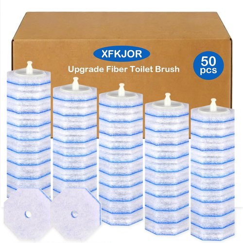 Clorox Toilet Wand Refills - 50 Count 3-Layer Thickened Toilet Brush with 5X Cleaning Power | Fresh Fragrance & 360° Cleaning Efficiency