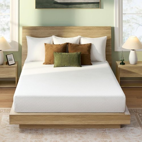 Rolanstar Twin Size Mattress, 6 Inch Gel Memory Foam Mattress in a Box, Fiberglass Free, Breathable for Cooler Sleep Supportive & Pressure Relief, CertiPUR-US Certified, White