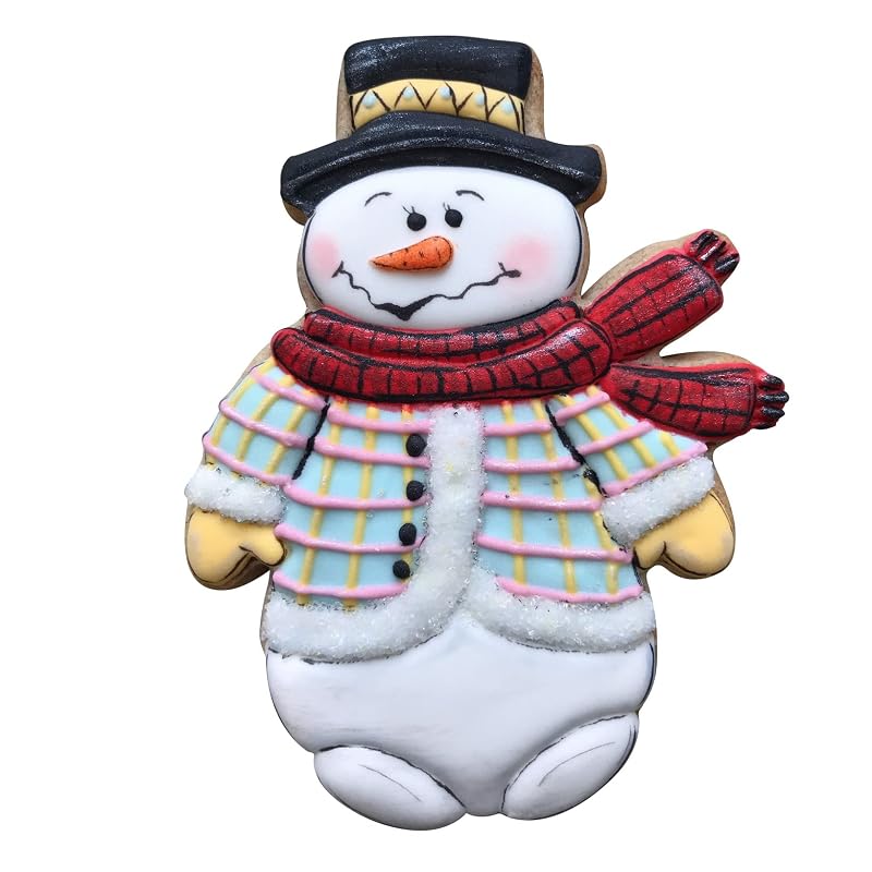 Snowman Cookie Cutter - 3.7 x 4.6 in, Stainless Steel, Safe for Dough & Fondant