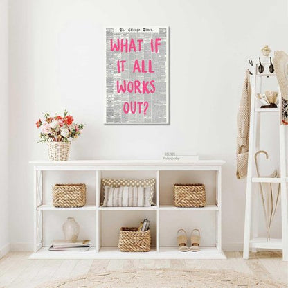 Drimiler Retro Newspaper Poster - Positive Affirming Quote Canvas Wall Art | Minimalist Design 12x18in