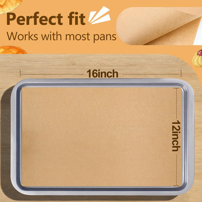 Skiennix Silicone Coated Parchment Paper Sheets - 400 Pcs Unbleached, Non-Stick for Baking & Cooking | 12x16 Inch