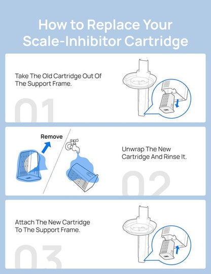 DREO Scale-inhibitor Cartridge 3-Pack for Evaporative Humidifier, Compatible with DREO Humidifier 774S, Improve Water Quality, Healthier Mist Output, Eliminate White Dust, Easy to Clean, Replaceable