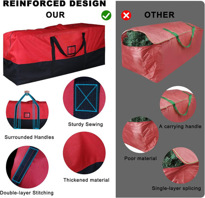 Christmas Tree Storage Bag - Heavy-Duty Waterproof Design for 9 Ft Trees | Reinforced Handles & Dual Zippers