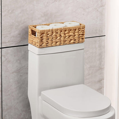 Vagusicc Wicker Storage Basket - Stylish Organizing Baskets with Handles | 2-Pack for Home Decor