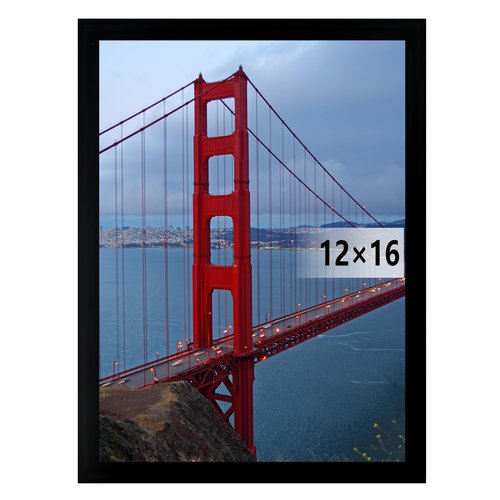 BESCRCL 12x16 Frame Wall Hanging Picture Frames, Black, 1 Pack