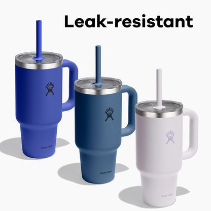 Hydro Flask 24 Oz Insulated Travel Tumbler - Durable Stainless Steel with Handle & Clear Lid