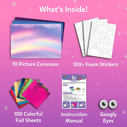 Skillmatics Foil Fun - No Mess Unicorns & Princesses Art Kit | Creative DIY Activity for Kids Ages 4-9
