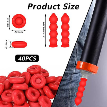 40 Pack Caulk Cap for Seal Caulking Tubes: Reusable, Water Resistant, Red