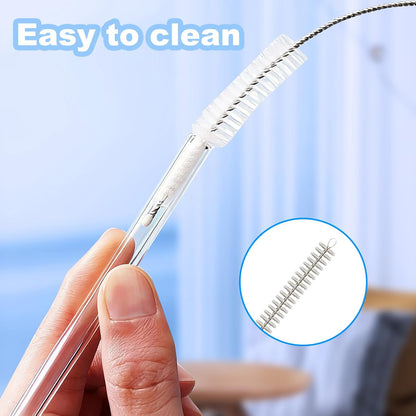 Stanley Adventure Quencher Replacement Straws - 6 Pack Reusable Straws with Cleaning Brush for 40 oz & 30 oz Tumblers