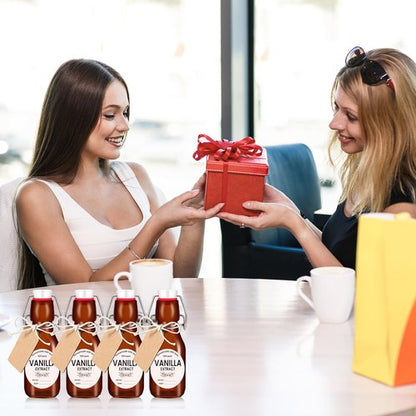 24 Pack 4 oz Swing Top Glass Bottles Amber Flip Top Glass Bottles Vanilla Extract Bottle with Airtight Lid Flip Top Beer Brewing Bottle for 2nd Fermentation Vanilla Extract Kombucha Beverage Soda