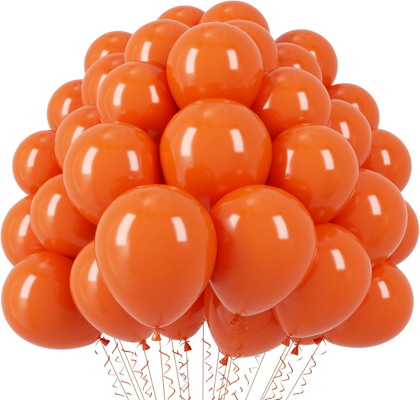 Voircoloria 12-Inch Burnt Orange Latex Balloons - 110pcs for Thanksgiving, Weddings & Parties