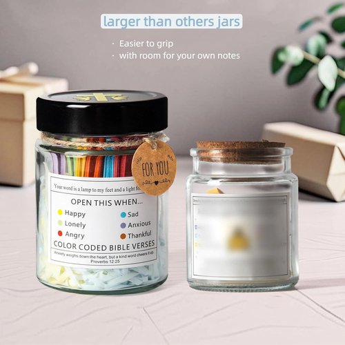 Bible Verse Jar - Inspirational Christian Gift for Women | Perfect for Christmas, Baptism & Encouragement