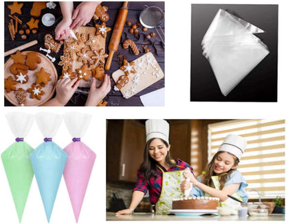 Skiennix Piping Bags - 100pcs 12 Inch Anti-Burst Disposable Pastry Bags for Cake & Cookie Decorating