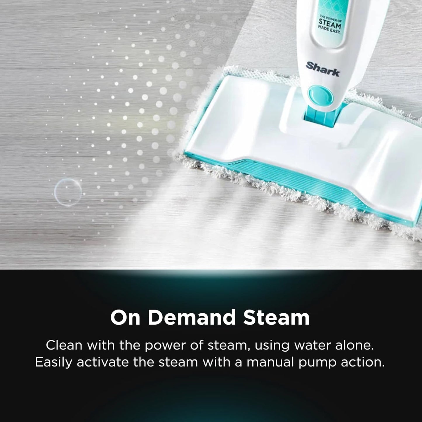 Shark Steam Mop | Hard Floor Cleaner with XL Water Tank & 18-Foot Power Cord - White (S1000A)
