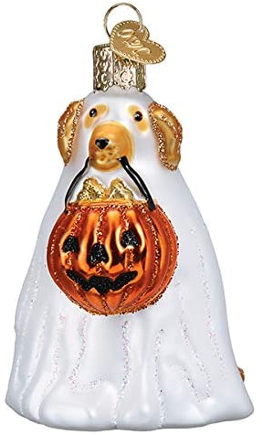 Old World Christmas Ornaments Trick-Or-Treat Pooch Glass Blown Ornaments for Christmas Tree