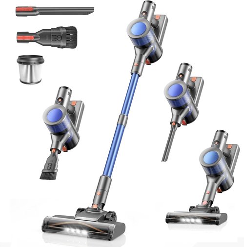 Dzaki Cordless Vacuum Cleaner - Powerful 50KPA Suction with Smart LED Display | Lightweight & Rechargeable for Home Use