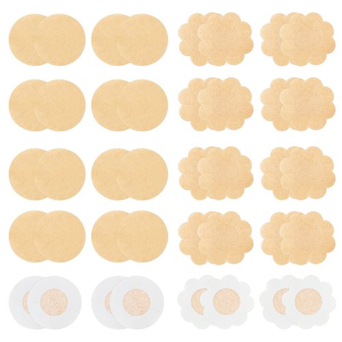 WITROMAN 40 Pieces nipple covers disposable nipple Pasties nipple Petals (Nude)