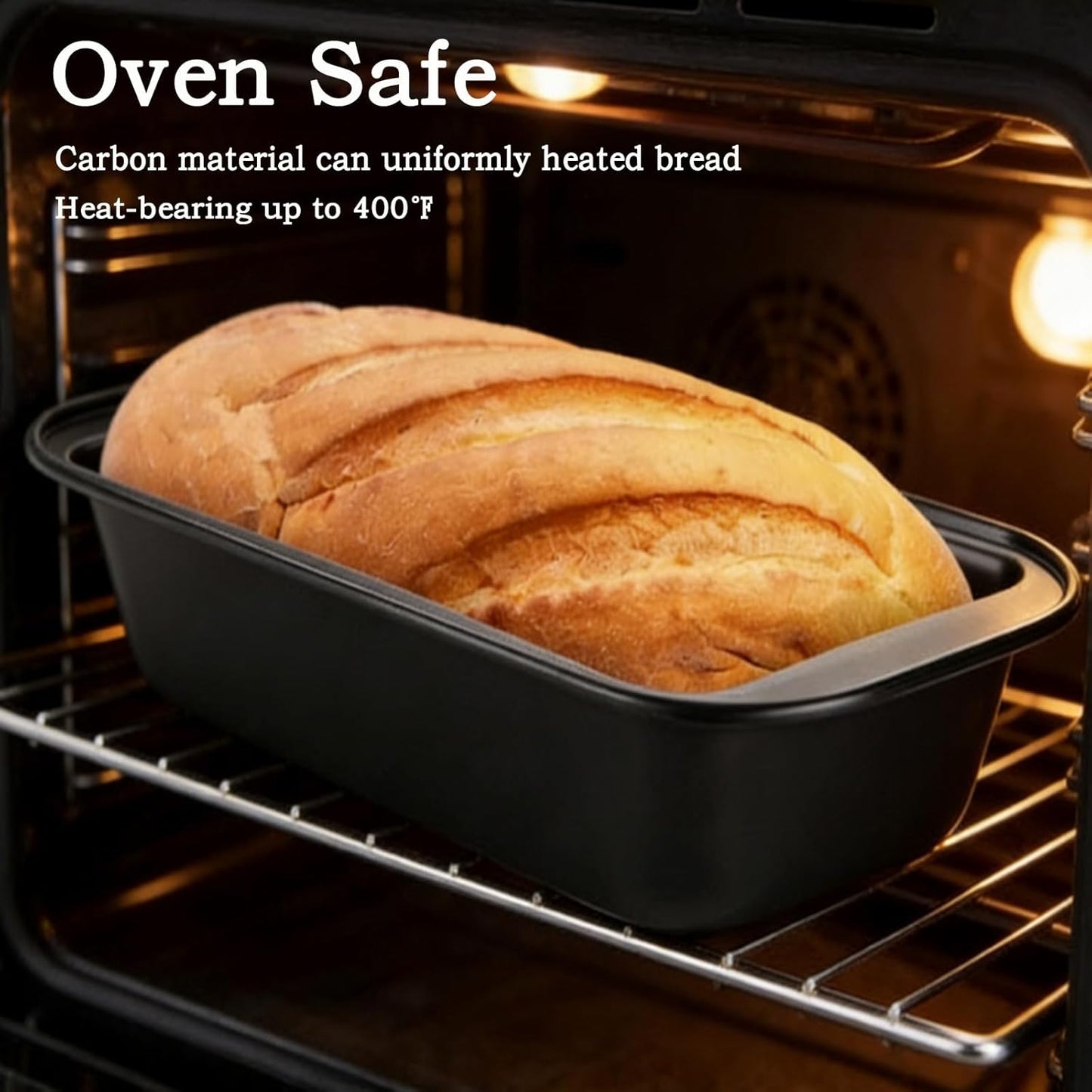 QTLCOHD 8" x 4" Non-Stick Carbon Steel Bread Loaf Pan - 6 Pack for Baking Homemade Bread