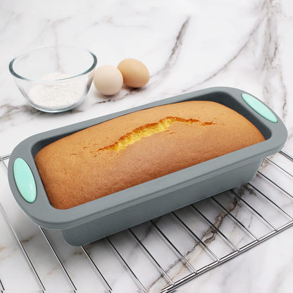 Tongjude Silicone Baking Pans Set - 54 Non-Stick Cake Molds, Loaf & Muffin Pans with Measuring Cups | Grey