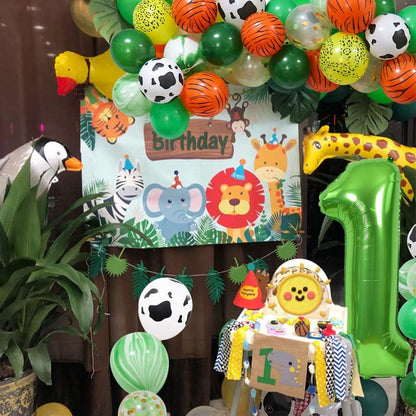 TONIFUL 40-Inch Green Number Balloons 0-9 | Helium Foil Mylar for Graduation & Birthday Celebrations